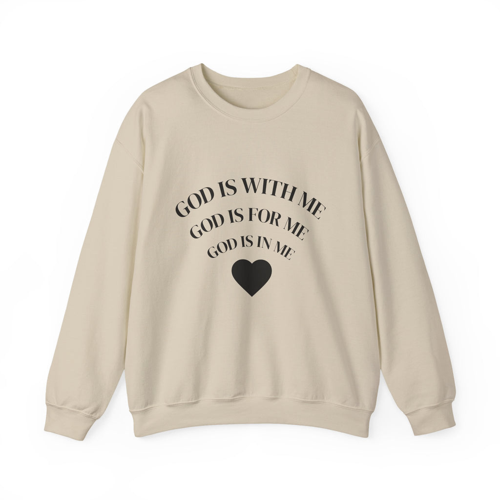 God Is With Me Christian Sweatshirt | Cozy Faith Crewneck | Christian Gift for Her