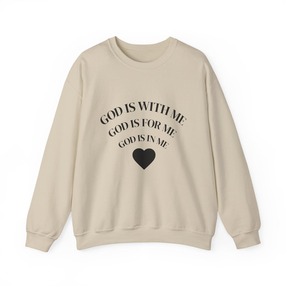 God Is With Me Christian Sweatshirt | Cozy Faith Crewneck | Christian Gift for Her