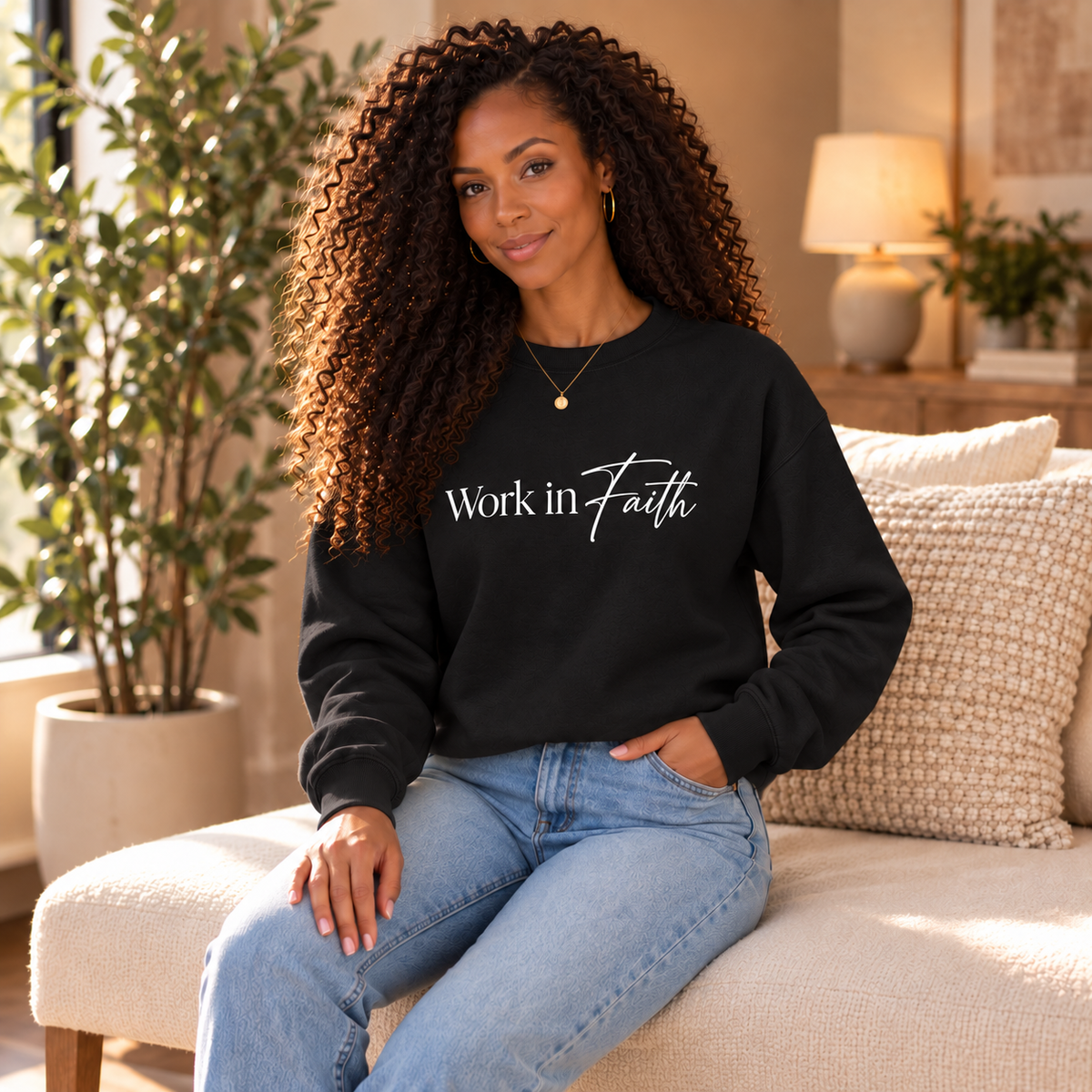 Work in Faith Christian Sweatshirt | Crewneck | Faith Gift for Her