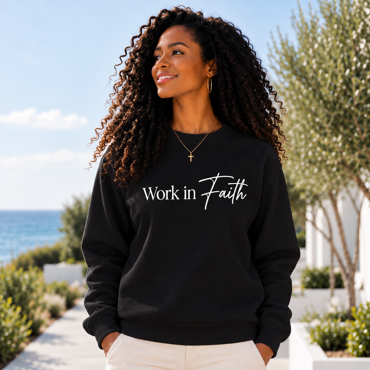 Work in Faith Christian Sweatshirt | Crewneck | Faith Gift for Her