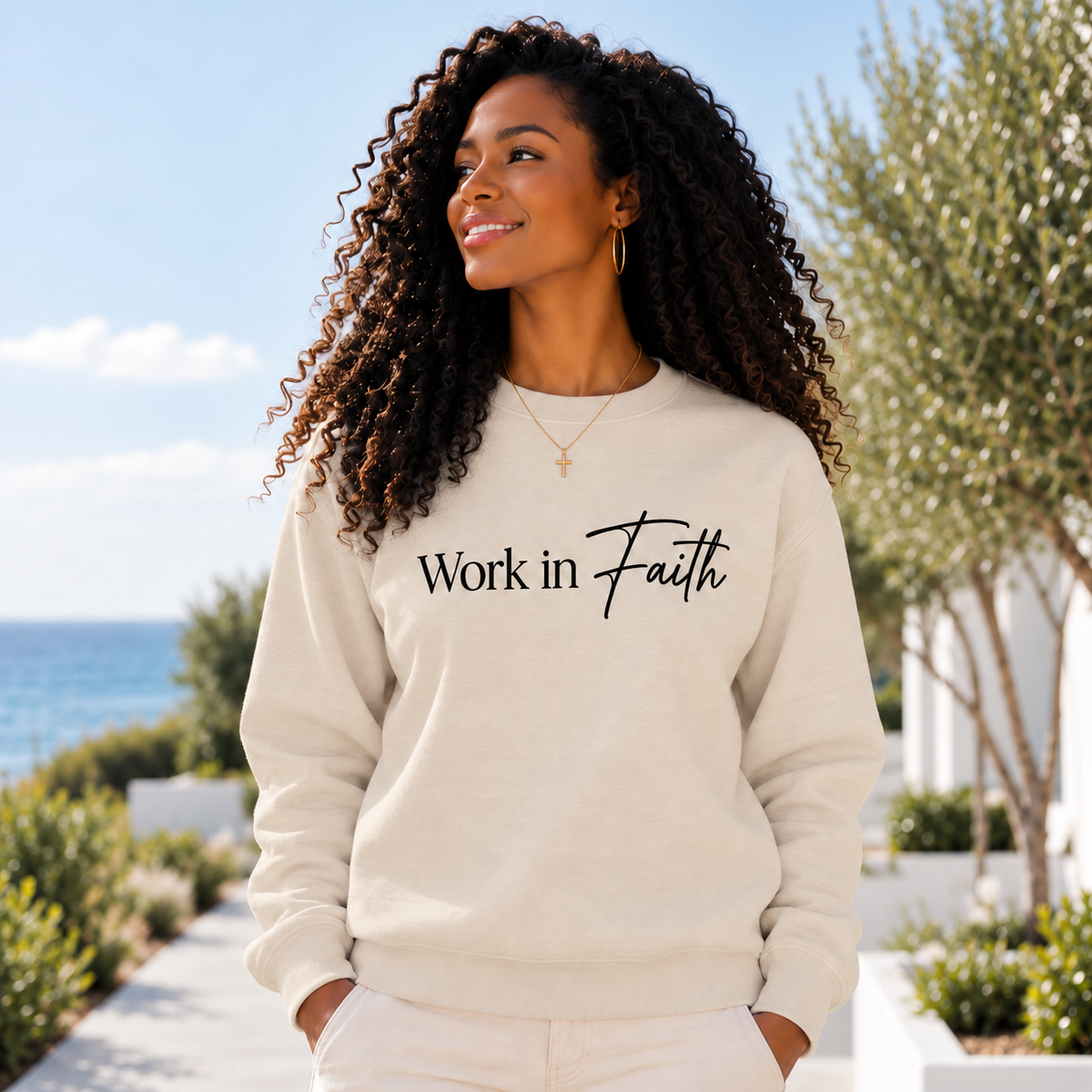 Work in Faith Christian Sweatshirt | Crewneck | Faith Gift for Her