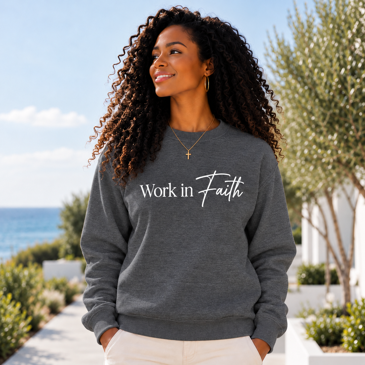 Work in Faith Christian Sweatshirt | Crewneck | Faith Gift for Her